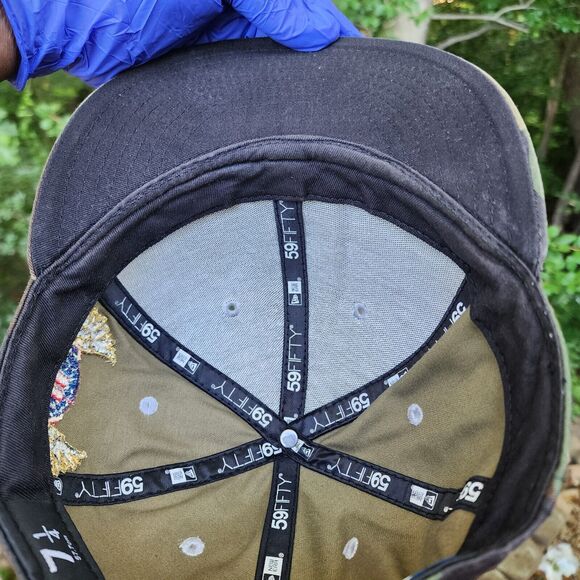 New York Yankees Mens Hat Cap New Era MLB 59Fifty Fitted - Size 7 1/4 Camouflage - Picture 13 of 16